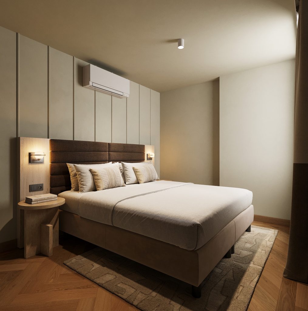 Refined Deluxe One-Bedroom at master Mirabell, offering a cozy and modern ambiance.