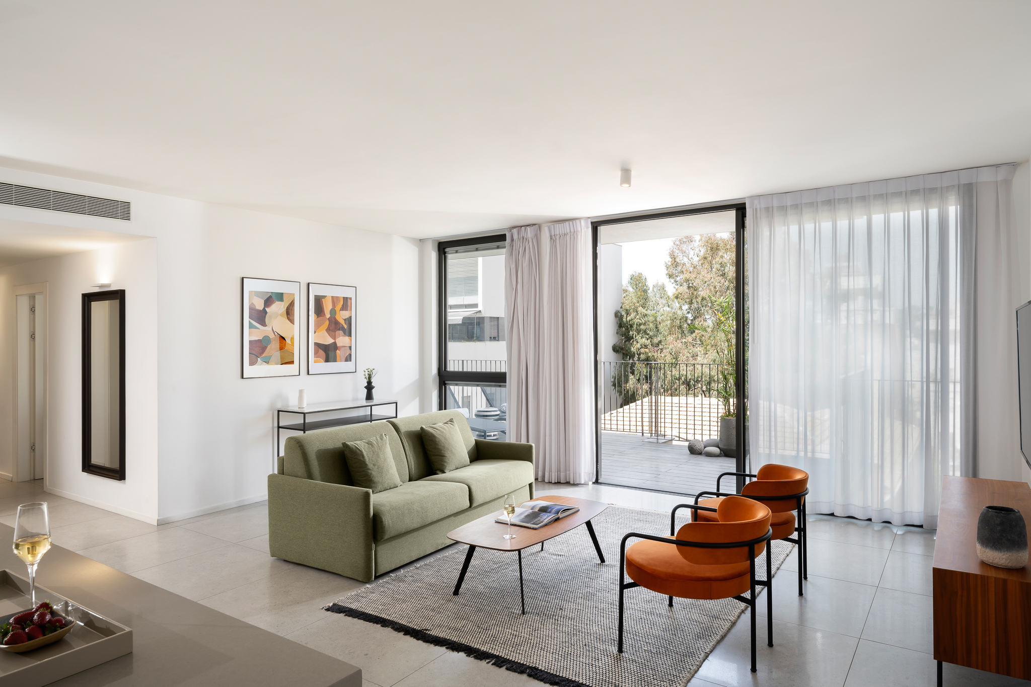 Four Bedroom Apartment With Balcony - Living Area