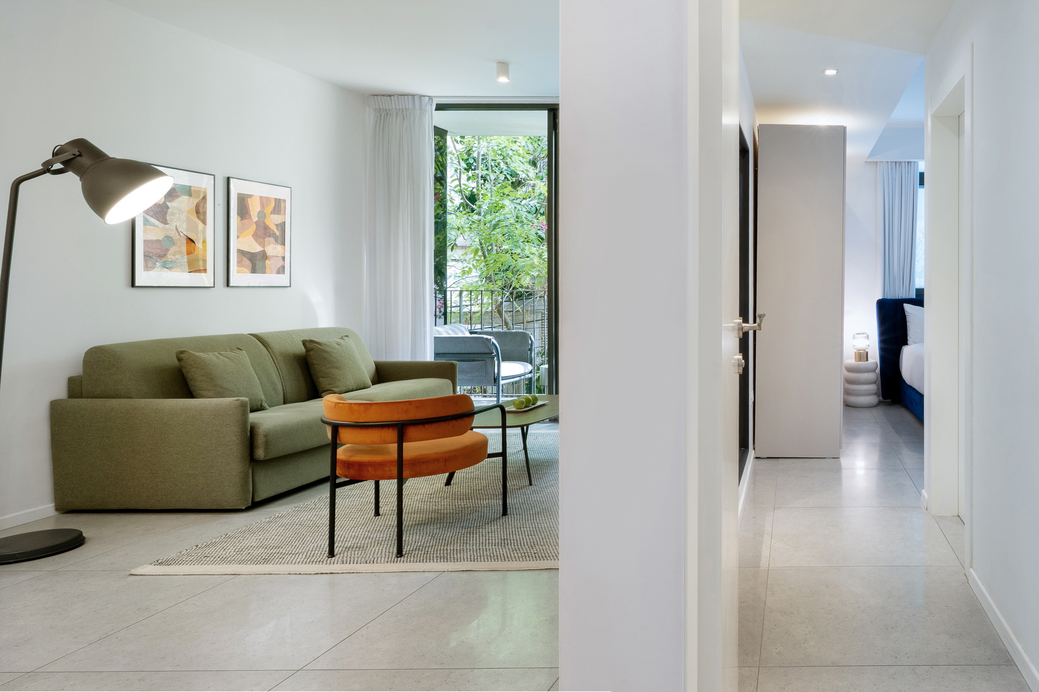 Two Bedroom Apartment With Balcony - Living Area